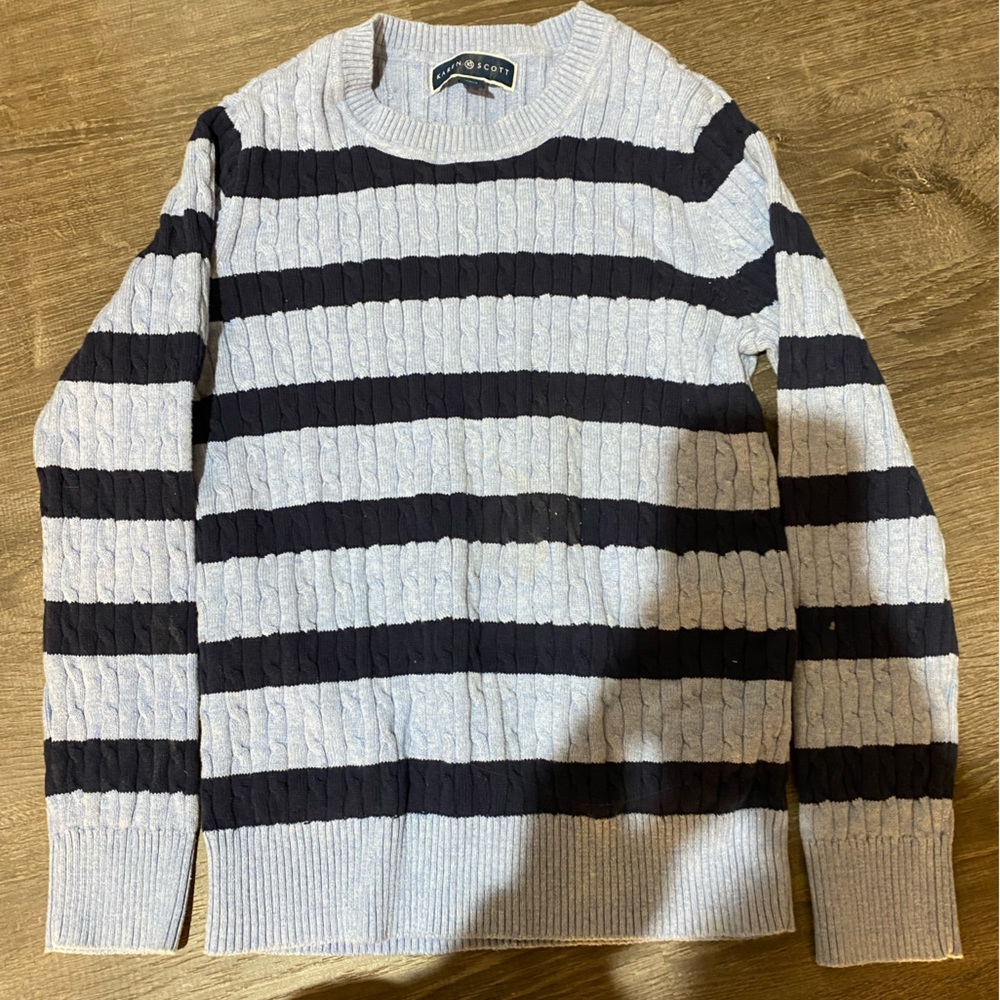 blue sweater